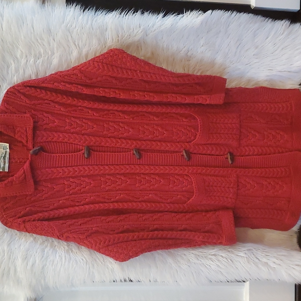 Aran Craft 100% Merino Wool Long Cardigan